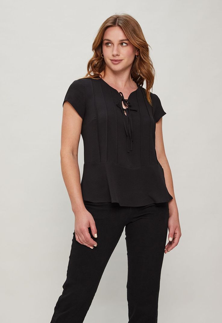 Blusa Manga Corta Negro Ash 14007124052102-0