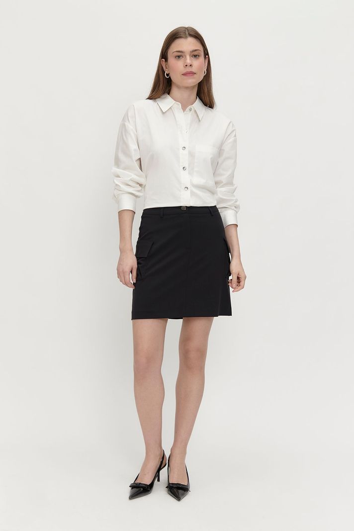 Falda Sastrera Cargo Negro Ash 12007224002102-0