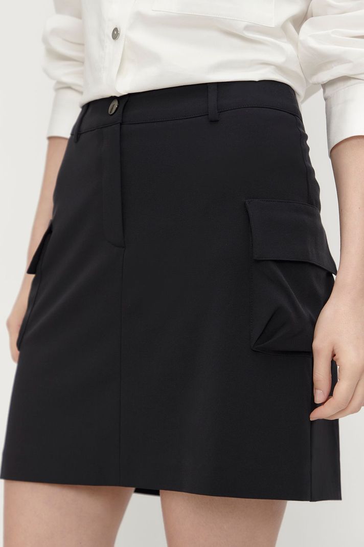 Falda Sastrera Cargo Negro Ash 12007224002102-1
