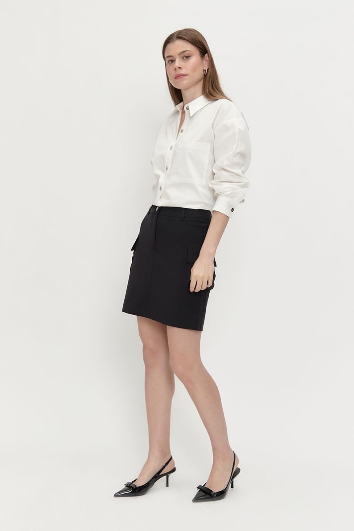 Falda Sastrera Cargo Negro Ash 12007224002102-2