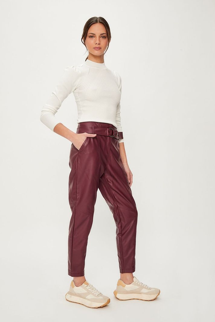 Pantalon Liso Burdeo iO 11020224051112-3