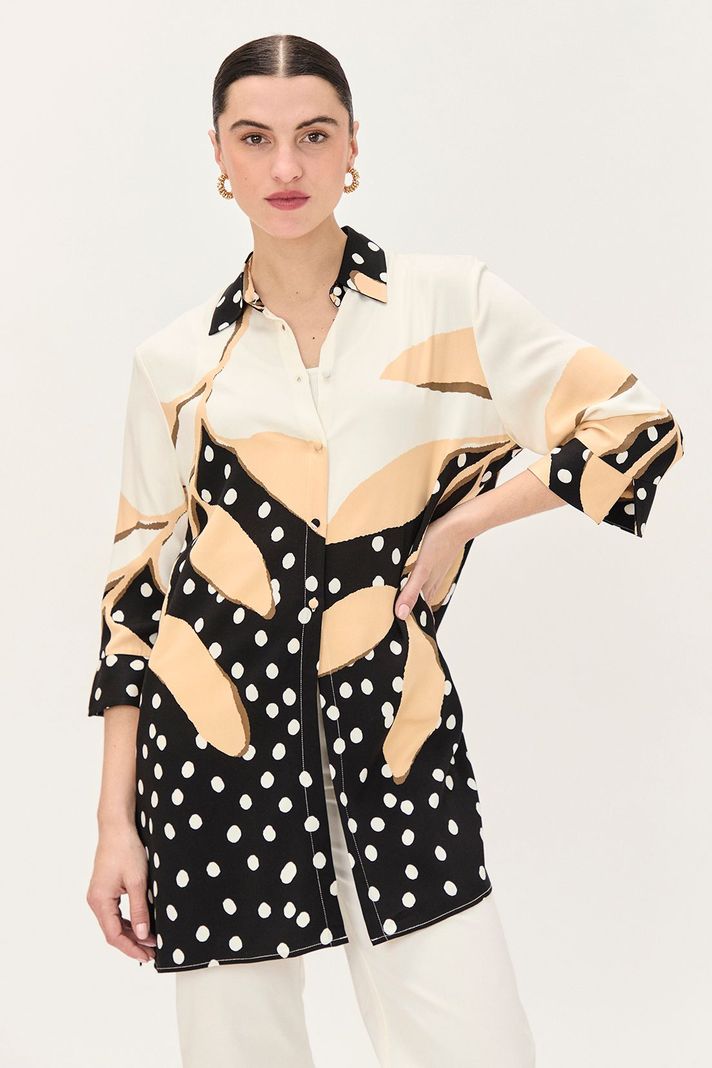Tapado Camisero Viscosa Negro Ma Griffe 15502224052102-2