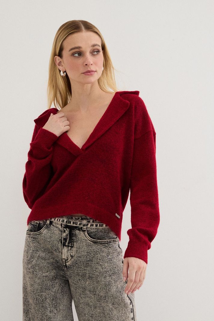 Sweater Liso Rojo 18107125006103-0