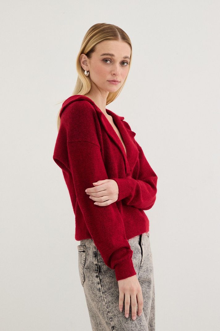 Sweater Liso Rojo 18107125006103-2
