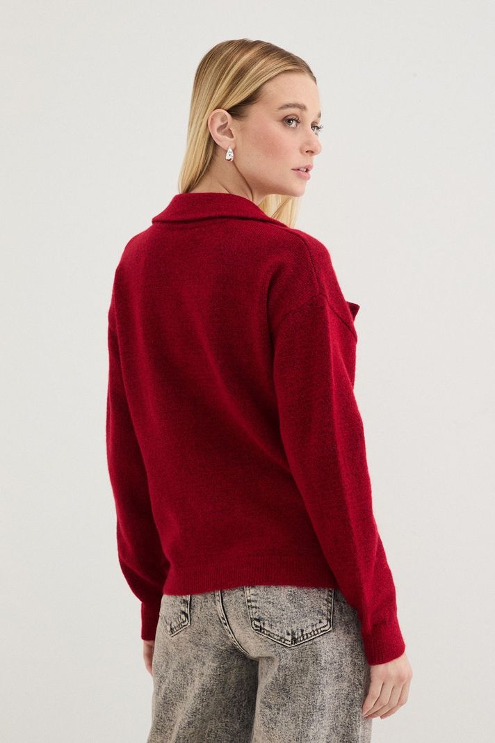 Sweater Liso Rojo 18107125006103-3