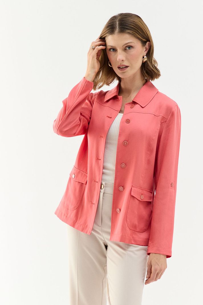 Chaqueta Tencel coral Ma Griffe 17502224059133-2