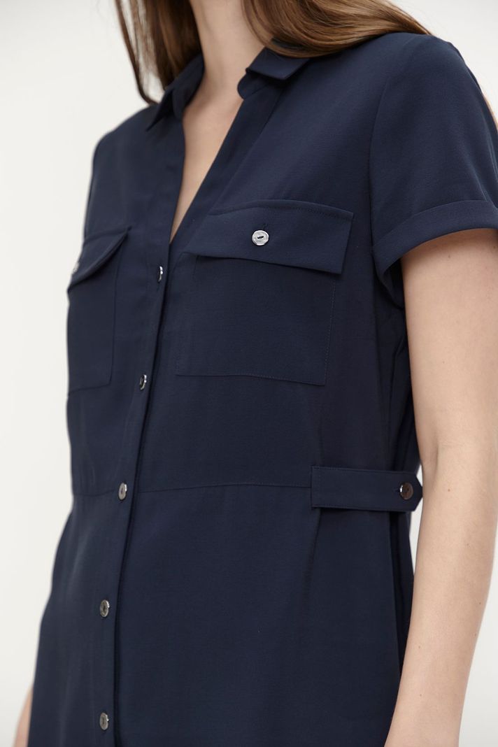 Vestido Liso Camisero Azul Ash 13007224005104-1