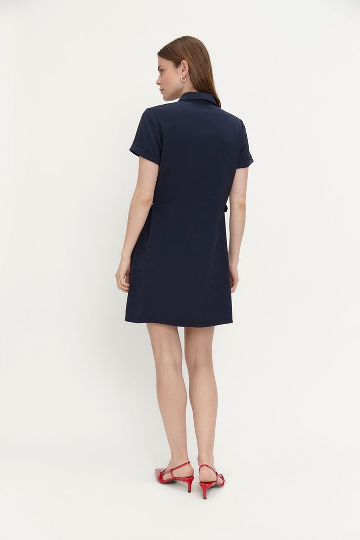 Vestido Liso Camisero Azul Ash 13007224005104-4