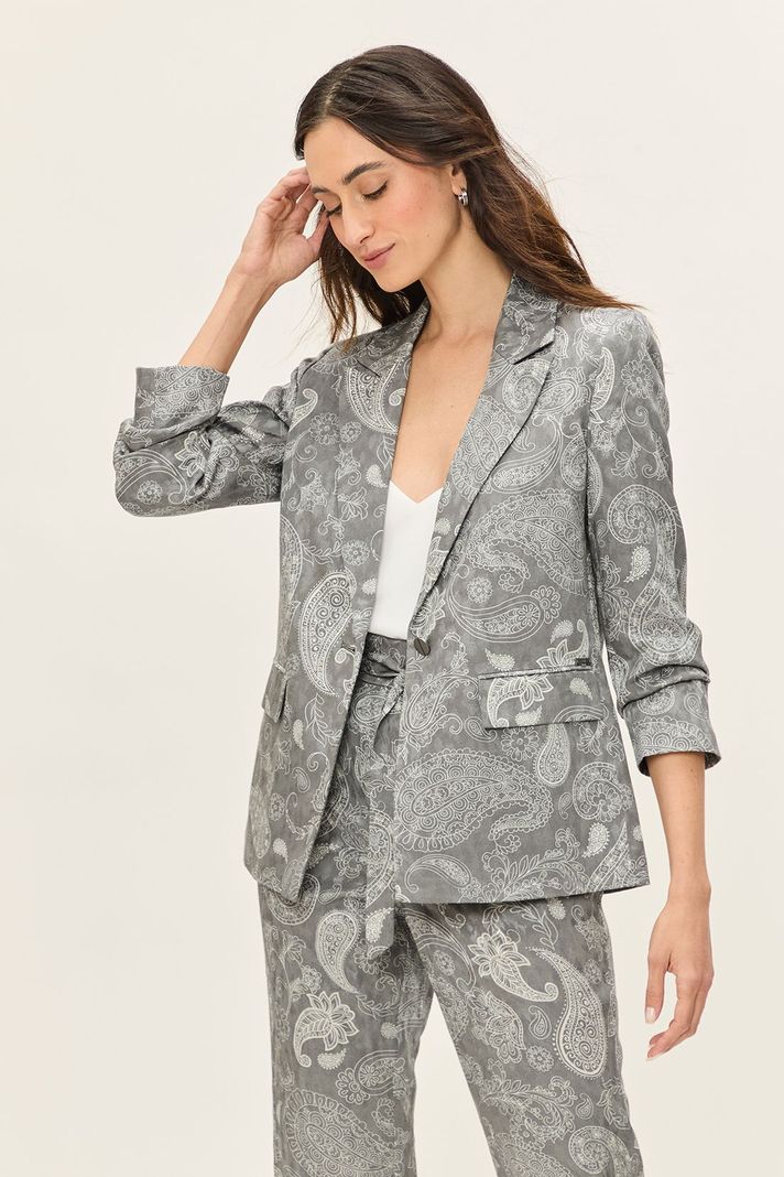 Blazer Estampado Gris Ash 16107224001113-0