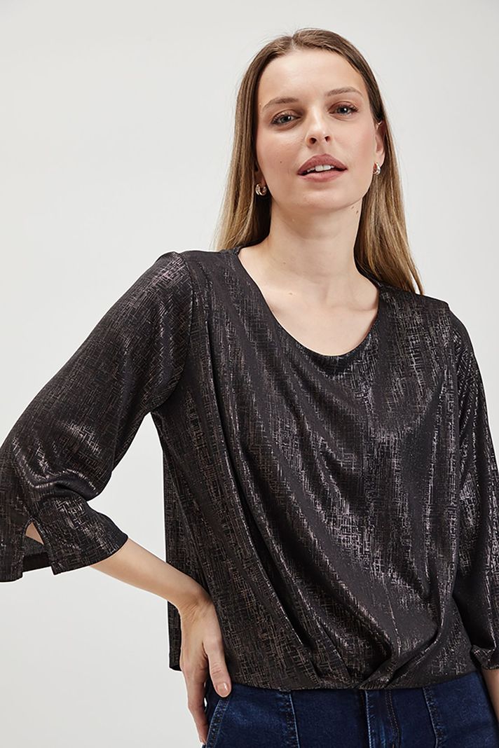 Polera Efecto Folia Negro Ash 14207224053102-2