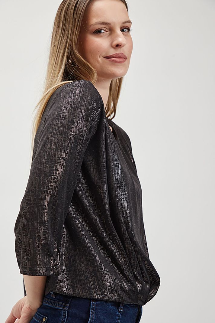 Polera Efecto Folia Negro Ash 14207224053102-3