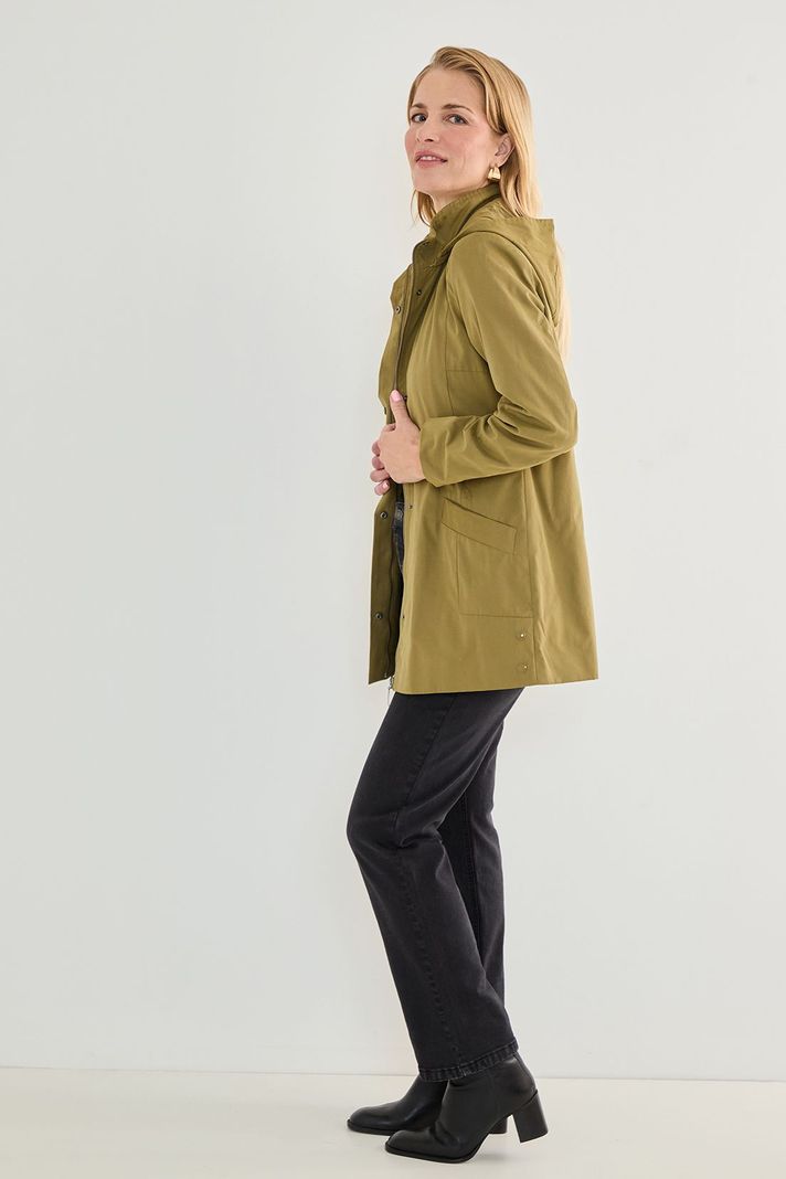 Trench Con Gorro Desmontable verde musgo 17402125002107-2