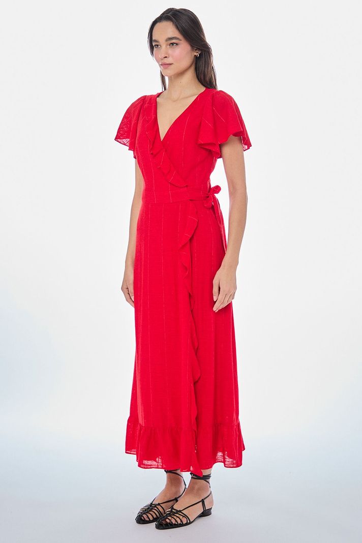 Vestido Liso Largo Rojo iO 13420224052103-2
