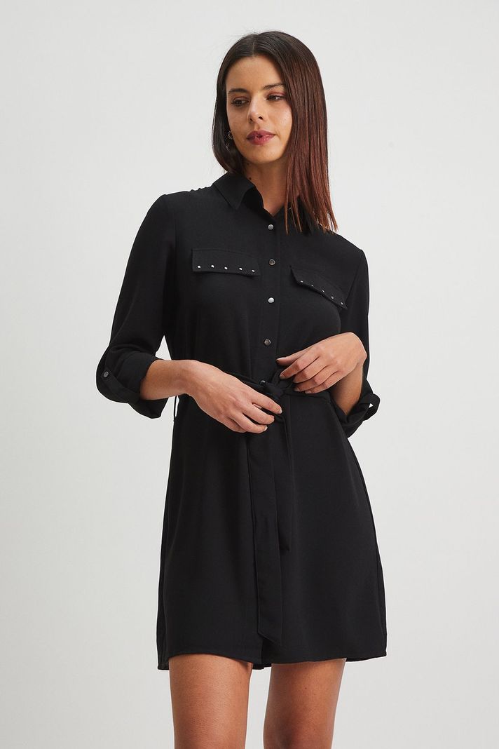 Vestido Liso Negro Ash 13007224002102-2
