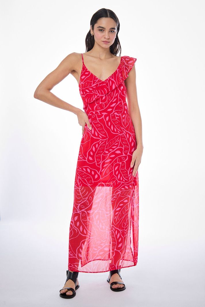 Vestido Fantasia Largo Rojo iO 13520224003103-0