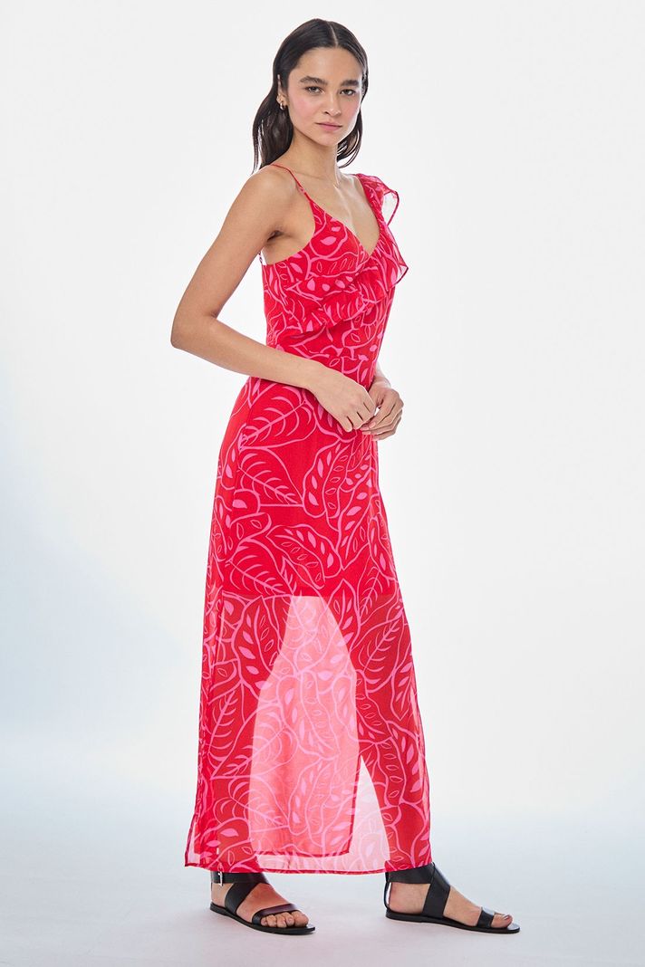 Vestido Fantasia Largo Rojo iO 13520224003103-3