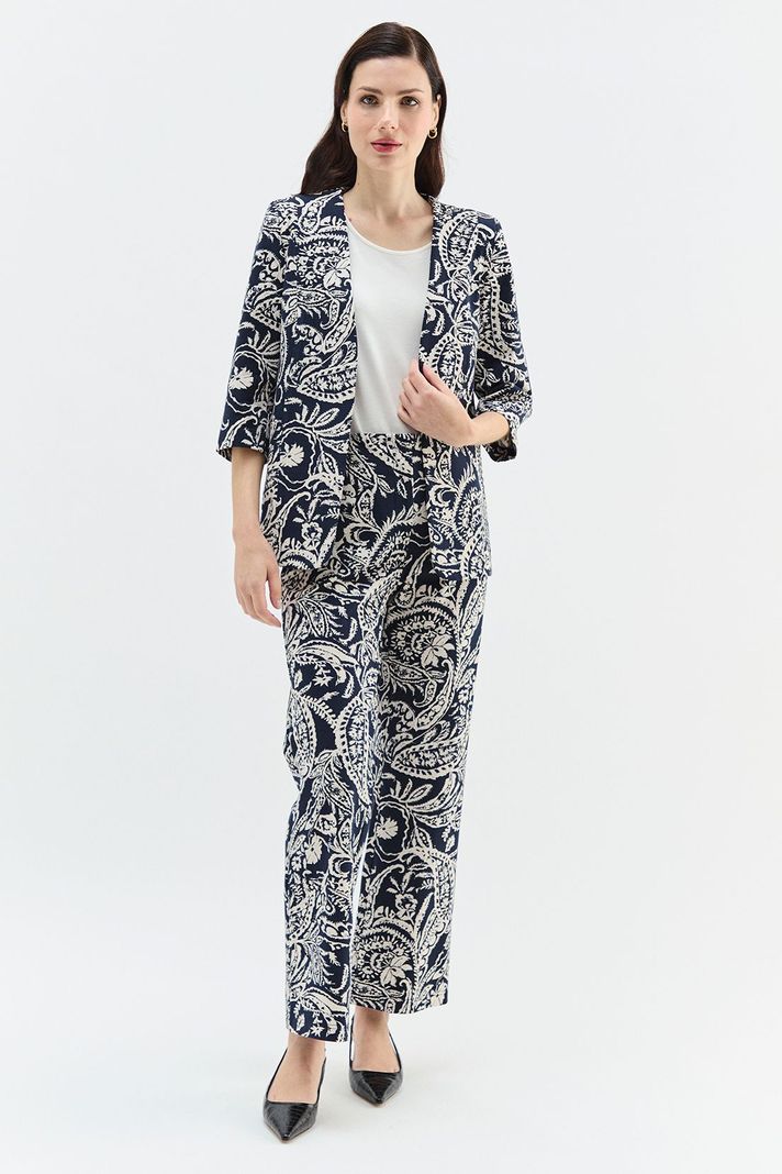 Blazer Estampado Azul Ma Griffe 16102224001104-0