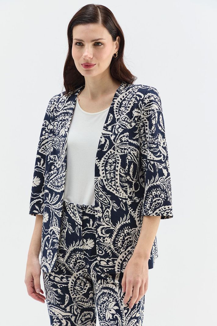 Blazer Estampado Azul Ma Griffe 16102224001104-1