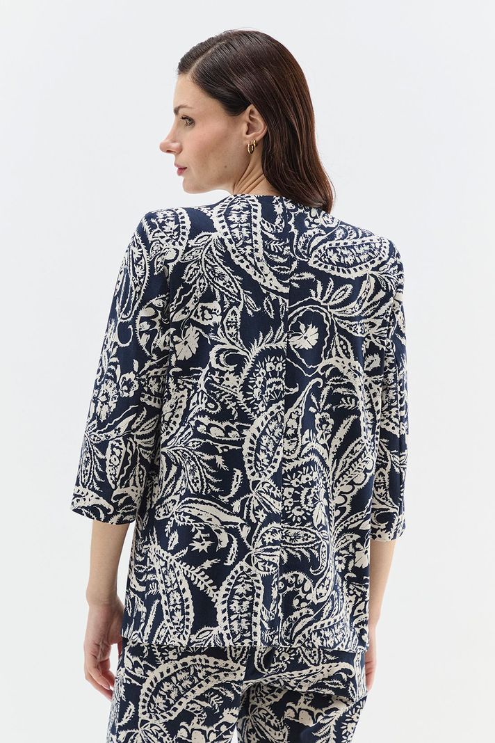 Blazer Estampado Azul Ma Griffe 16102224001104-3