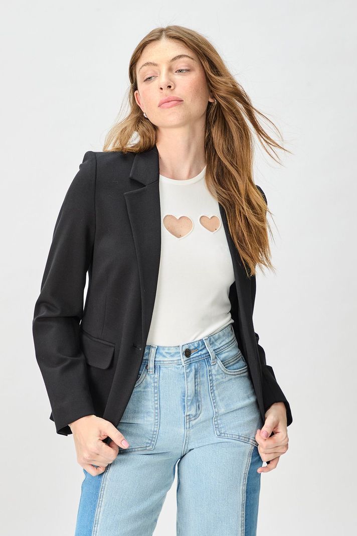 Blazer Liso Negro 16020125054102-0