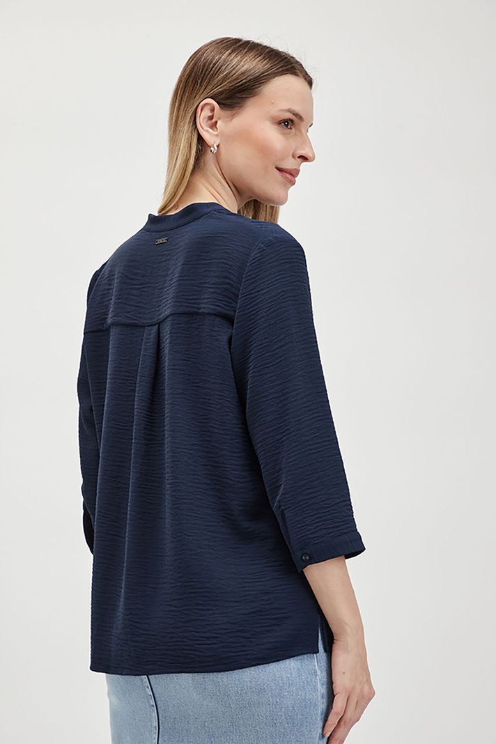 Blusa Lisa Cuello Mao Azul Ash 14007224053104-4