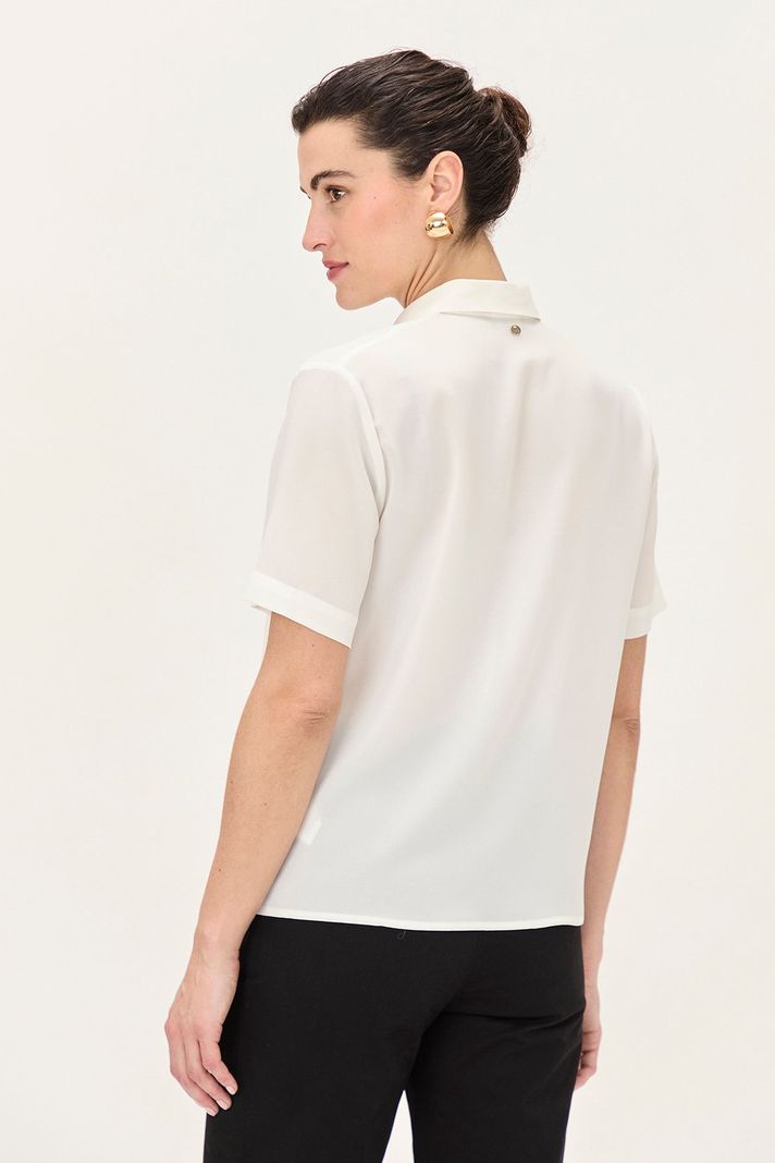 Blusa Camisera Pliegues Crudo Ma Griffe 14002224064105-2