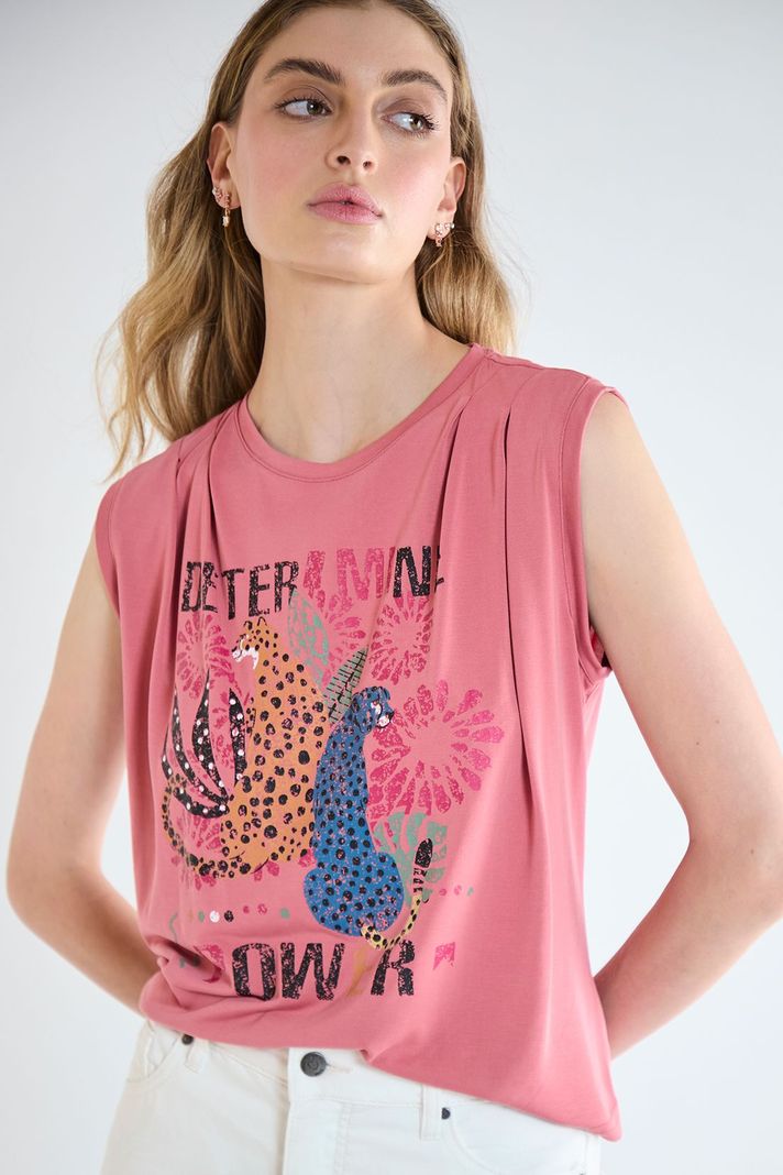 Polera Estampada Rosado iO 14620125050123-1