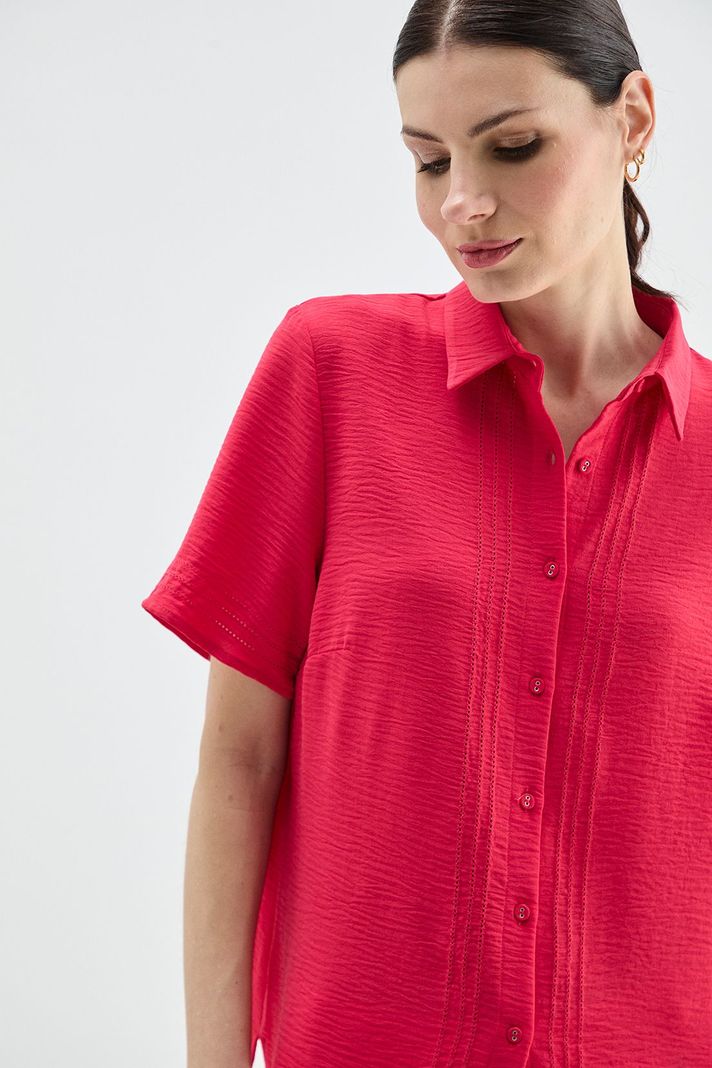 Blusa Camisera Abotonada fucsia Ma Griffe 14002224006116-0