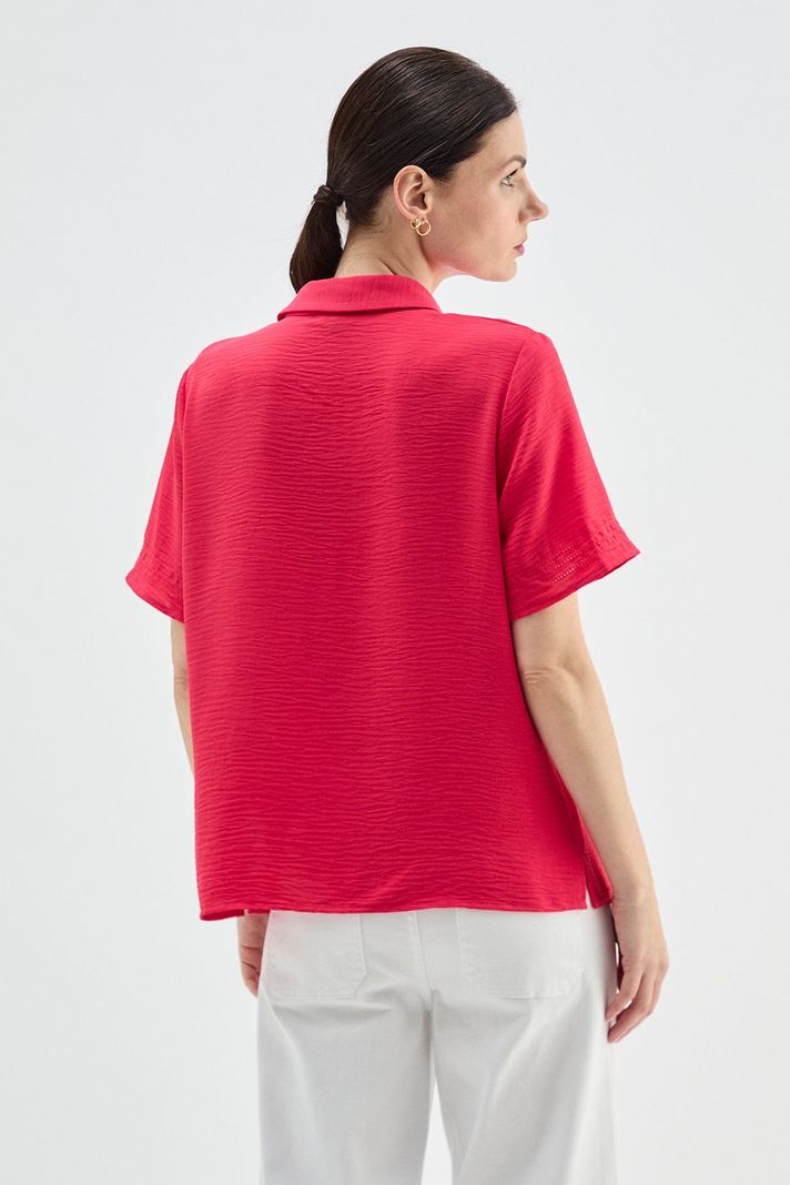 Blusa Camisera Abotonada fucsia Ma Griffe 14002224006116-3