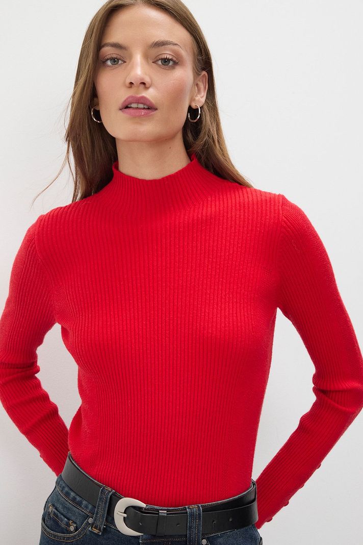 Sweater Liso Rojo 18120125022103-0
