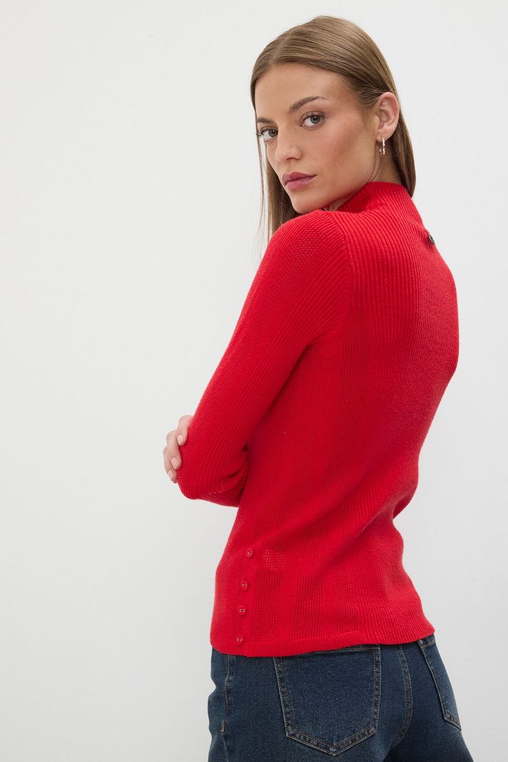 Sweater Liso Rojo 18120125022103-2