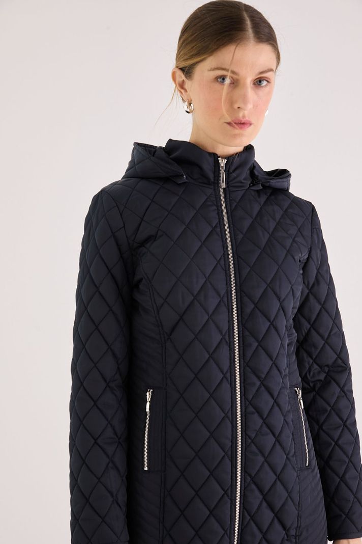 Parka Larga Con Gorro Desmontable Azul 17602125001104-1