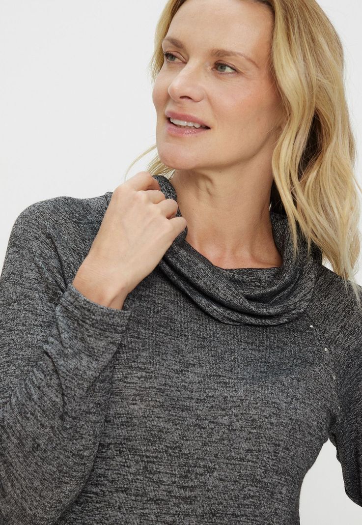 Polera Tejida Cuello Doblado Negro Ma Griffe 14202124057102-1