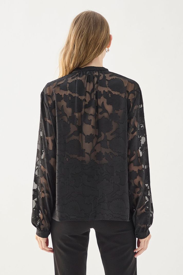 Blusa Manga Larga Lisa Negro 14007125056102-3