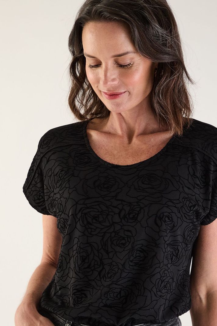 Polera Estampada Negro 14602125051102-0
