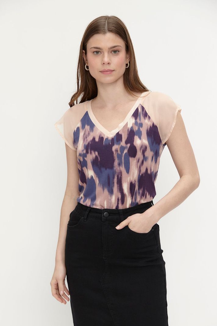 Polera Estampada Morado Ash 14307224002121-0