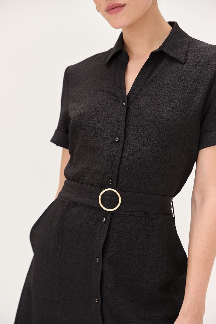 Vestido Camisero Negro Ma Griffe 13002224003102-3
