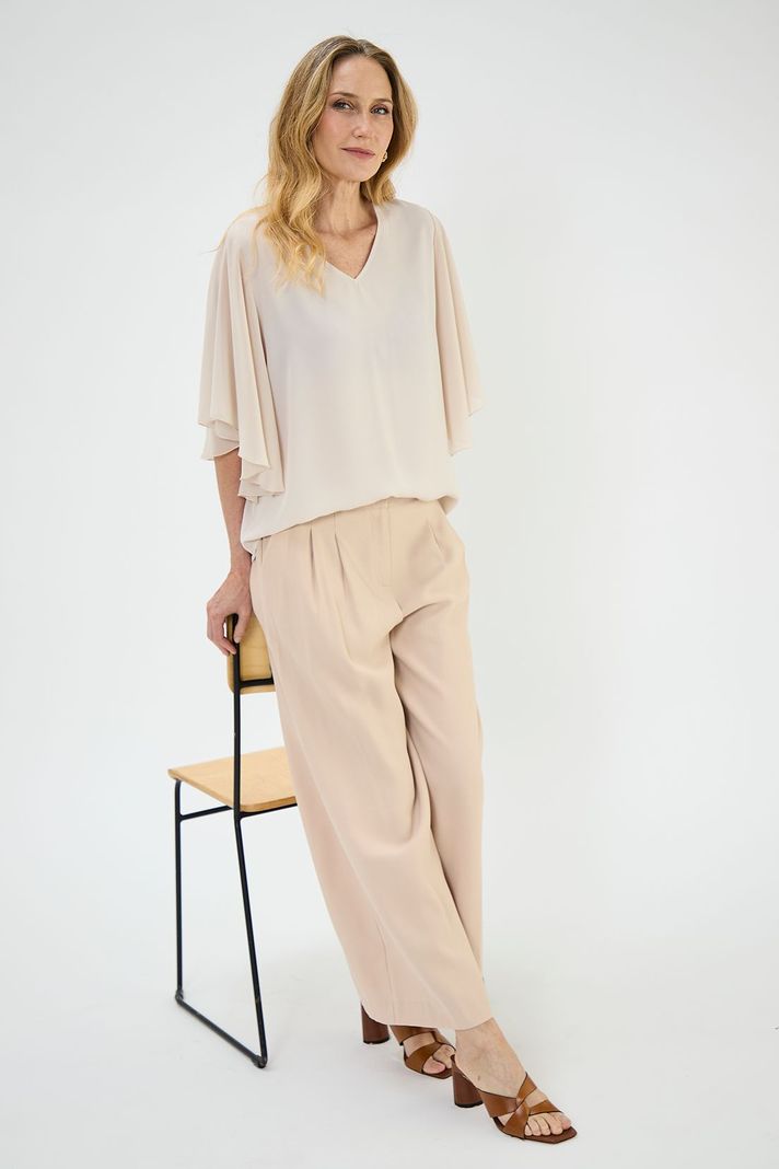 Blusa Tipo Capa Beige Ma Griffe 14002224067106-1