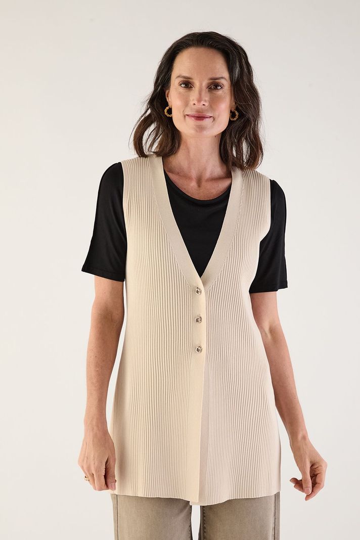 Chaleco Liso Beige 18002125050106-0