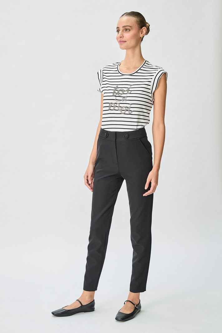 Pantalon Liso Negro iO 11020125005102-3
