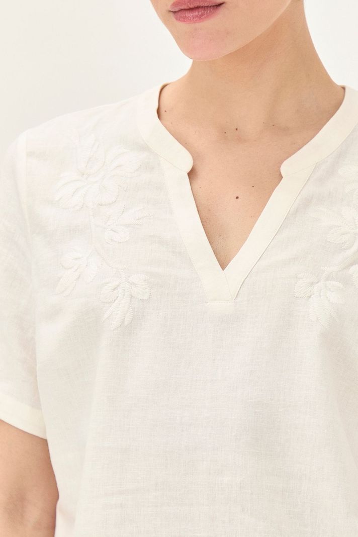 Blusa Lino Crudo Ma Griffe 14002224065105-1