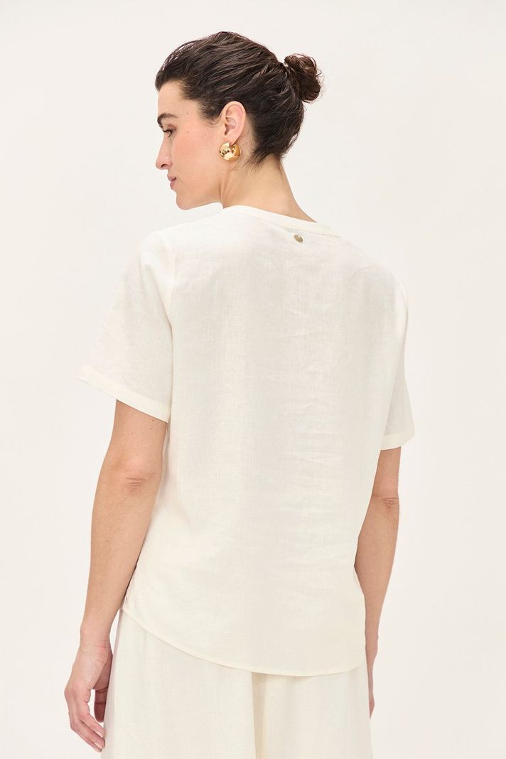 Blusa Lino Crudo Ma Griffe 14002224065105-2