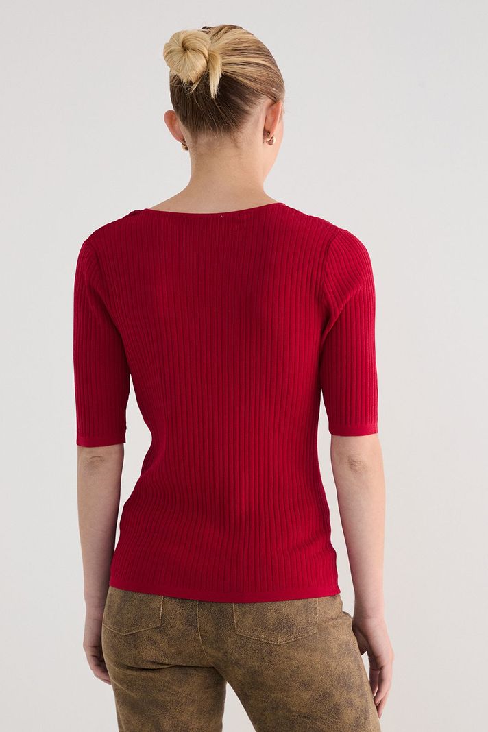 Polera Lisa Tejida Rojo 18207125003103-3