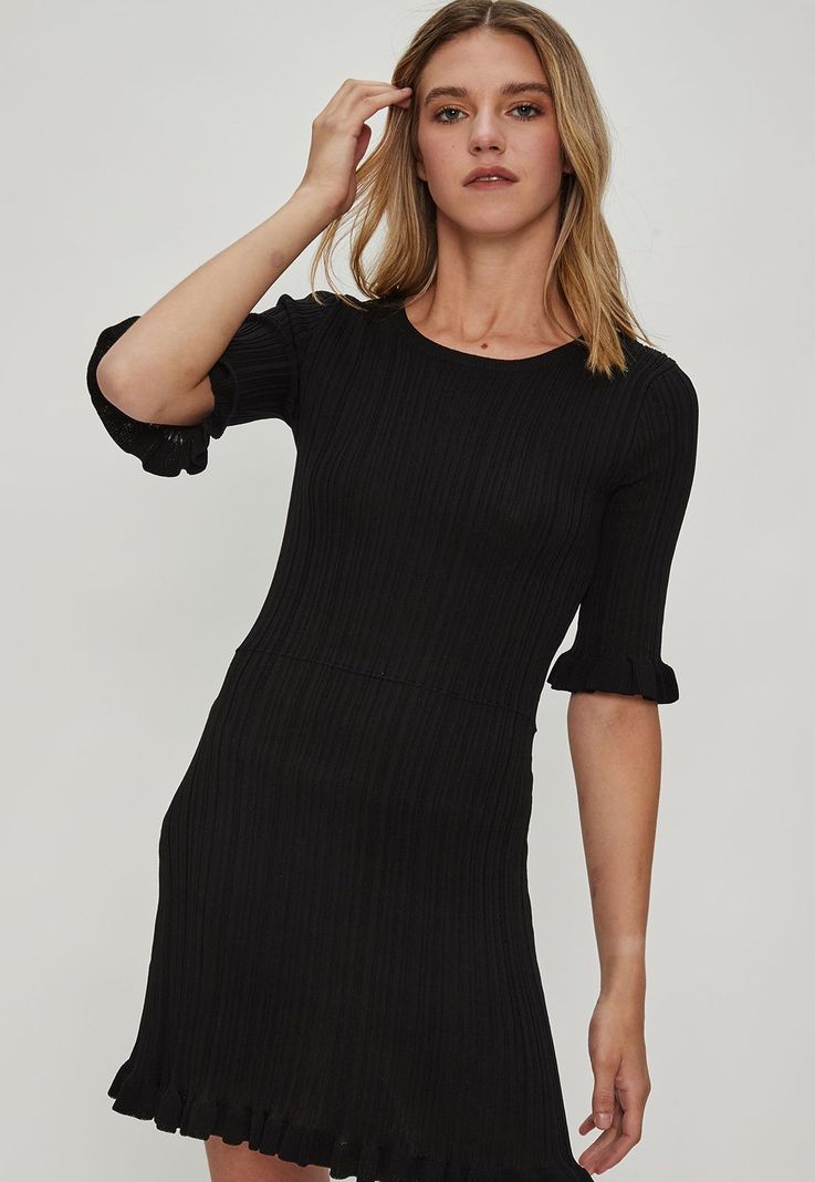 Vestido Liso Negro iO 13020124005102-1