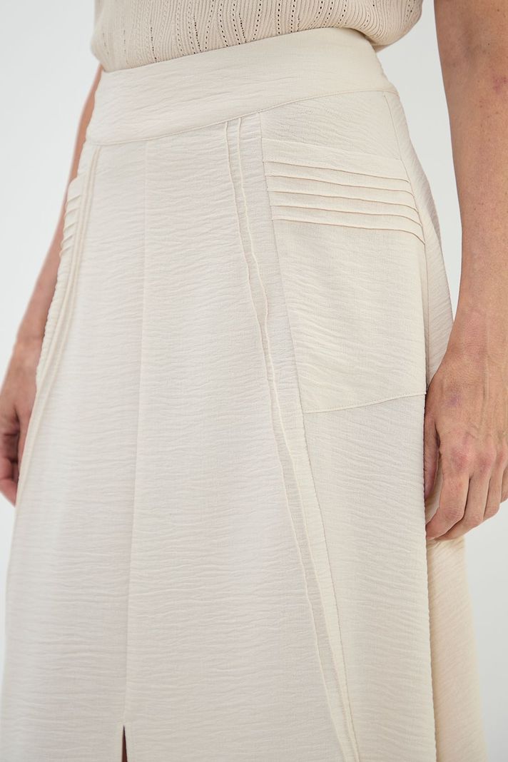 Falda Evase Con Plisados Beige Ma Griffe 12002224004106-2