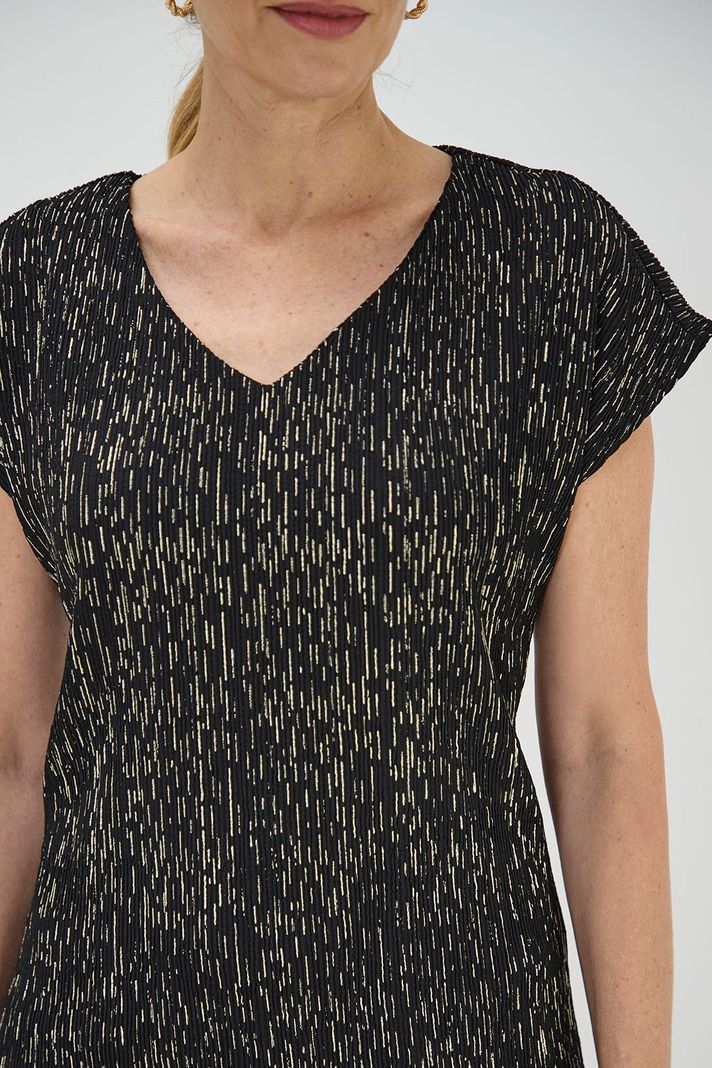 Vestido Textura Y Folia Negro Ma Griffe 13102125100102-1