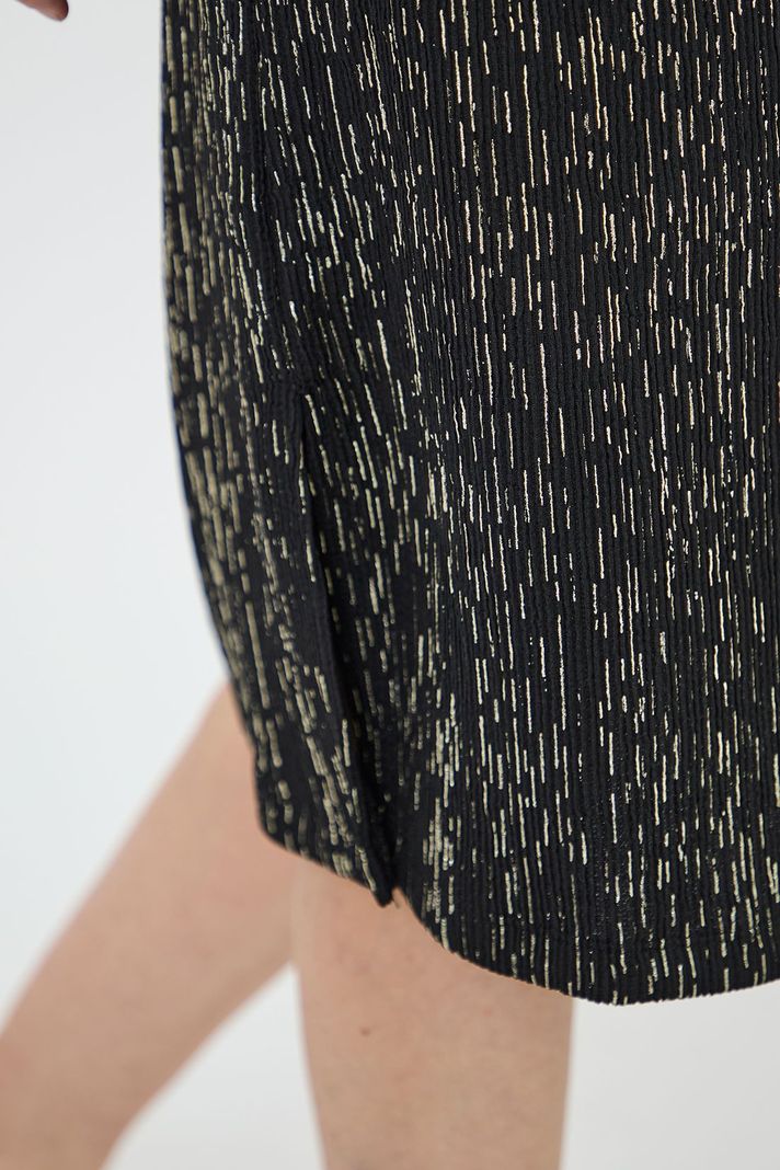 Vestido Textura Y Folia Negro Ma Griffe 13102125100102-3