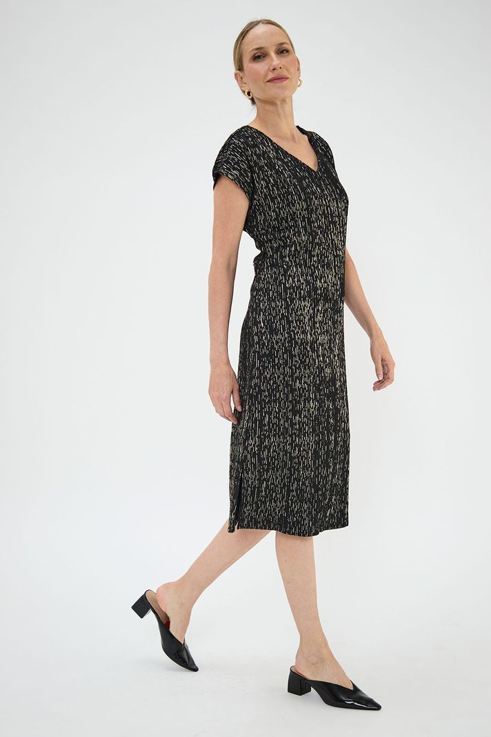 Vestido Textura Y Folia Negro Ma Griffe 13102125100102-4