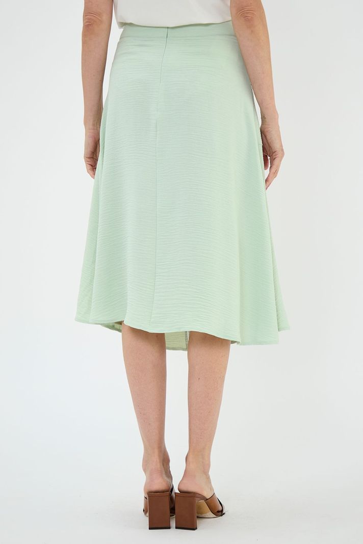 Falda Evase Con Plisados Verde Ma Griffe 12002224004117-4