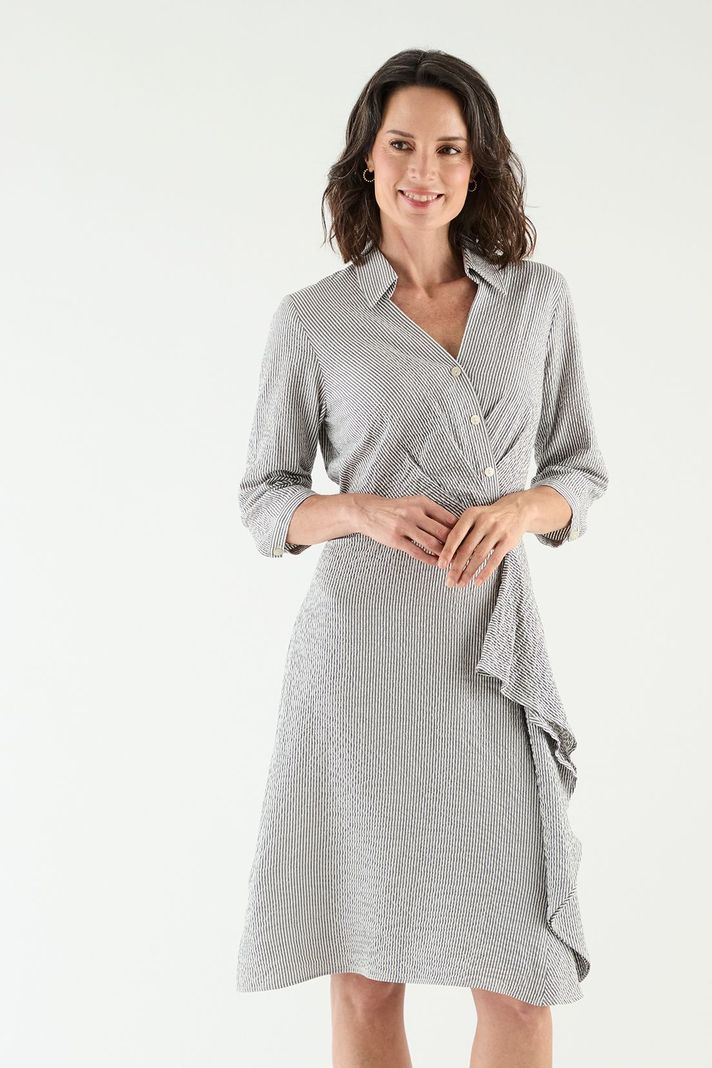 Vestido Camisero Con Vuelo Crudo Ma Griffe 13102125050105-2
